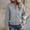 Gray-Coat, variant on Womens Bomber Jacket Casual Lightweight Stand Collar Jackets Textured Full Zip Up Coat with Pockets