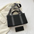 thumbnail image 3 of Bolso Mujer Jacquard Bandolera Con Correa De Guitarra Mujer Satchel Negro, 3 of 7