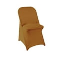 thumbnail image 3 of Spandex Folding Chair Cover for Wedding Party Dining Banquet Event Spandex Dining Room Chair Covers Stretch golden, 3 of 5