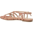 thumbnail image 4 of Women's Journee Collection Honey Flat Strappy Sandal Pink Faux Suede 6 M, 4 of 6