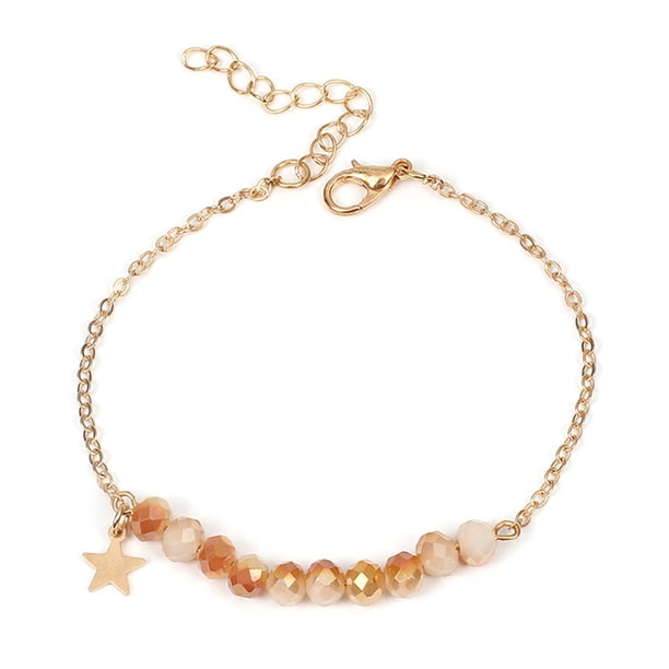 Pulseras para mujer, regalos para mujer, accesorios, pulsera de cristal, moda, combinable, pulsera de estrella femenina, pulsera de cristal