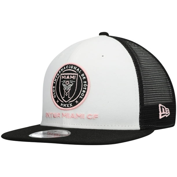 Inter Miami Cf New Era Tonal Logo 9fifty Trucker Snapback Hat White Osfa Walmart Com