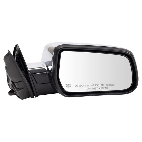 TRQ Side View Mirror Power Heated Chrome & Black RH for 10-13 Equinox Terrain MRA08131 Fits select: 2010-2014 CHEVROLET EQUINOX, 2010-2014 GMC TERRAIN