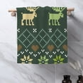 thumbnail image 5 of YFYANG Absorbent Towel, Soft Skin-Friendly Green Santa's Deer Washcloth Bath Towel, Suitable for All Skin, 27.5 x 16-inch, 5 of 7