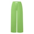 thumbnail image 5 of Ydkzymd Women's Sweatpants High Waist with Pockets Women Pants Casual Loose Fit for Workout Lounge Elasitc Drawstring Trousers Athletic Baggy Pants Green M, 5 of 7