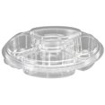 thumbnail image 1 of Inline Plastics PL096C R3JC 13 x 2.75 in. 96 oz 4 Compartiments Plateau Combo avec Support de Trempette - Étui de 50, 1 of 1