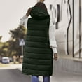 thumbnail image 4 of jsaierl Long Puffer Vest Women Plus Size,Women's Winter Hooded Long Down Vest Full-Zip Sleeveless Puffer Vest Fashionable Coats Jacket Outerwear with Pockets, 4 of 6