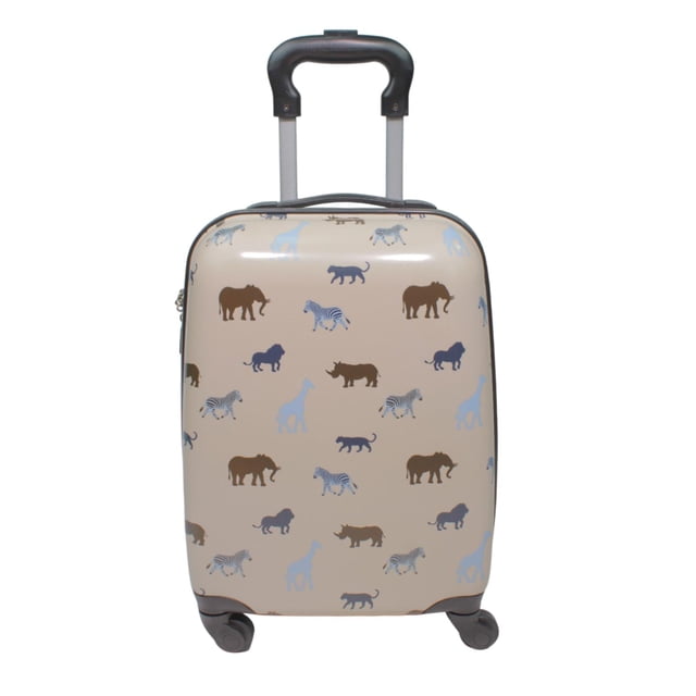 MALETA DE CABINA JON INFANTIL ANIMALES 16" BEIGE
