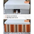 thumbnail image 7 of Burnt Orange Brown Wrap Around Bed Skirts for King Bed 18" Drop, Bed Skirt with Adjustable Elastic Belt Dust Ruffle Bed Valance for Bedroom Hotel Luxury Farmhouse Vintage Wooden Bed Frame Cover, 7 of 7