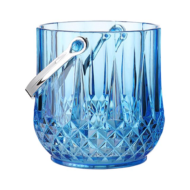 Cubo de hielo, tina de hielo y pinzas con asa, cubo para fiestas en restaurantes, champán Redondo Azul