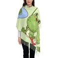 thumbnail image 3 of Xecao Frog Amanita Mushroom Pattern Womens Winter Scarf Fall Scarf Oversized Large Scarf for Women Warm Shawl Wrap, 3 of 8