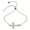 Rhodium Plated, variant on Gold-Tone Plated Sterling Silver Lariat Side Way Cross Bracelet