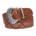thumbnail image 2 of Women's 2" wide Hip High Waist Braided Woven cowhide full grain Leather Belt, 2 of 3