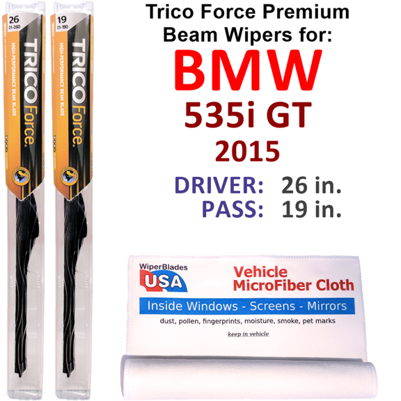 2015 BMW 535i GT Performance Beam Wipers (Set of 2)