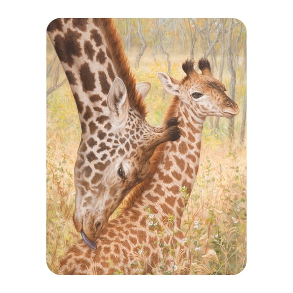 3D LiveLife Magnet - Tender Love by Deluxebase Lenticular 3D Giraffe Fridge Magnet Decor