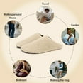 thumbnail image 6 of L-RUN Women Men Cozy Slippers Velvet Lining Indoor House Slippers, 6 of 6