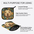 thumbnail image 3 of Yayeee Oven Mitts and Pot Holder Set of 2 Heat Resistant Kitchen Gloves Baking Hot Pad, Flowers and Dog, 3 of 5