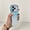 Blue, variant on For iPhone 17 Phone Case,Bling Shining Luxury Diamond Camera Lens Ring Design,Gradient Back,Cute Wavy Frame,Shockproof Non-Slip Matte Anti-Scratch Skin-Feeling Phone Case,Gray