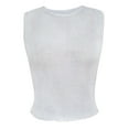 thumbnail image 4 of MIXUE Tank Top for Women Summer Knitted Solid Color Mesh Hollow Round Neck Sleeveless Sexy Fashion Party Club Camisole Vest Sportwear,Silver,L, 4 of 4