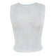 thumbnail image 4 of Camiseta sin mangas de punto hueco de verano para mujer - Top corto con cuello redondo y espalda nadadora, camiseta de entrenamiento transpirable de poliéster, 4 of 4