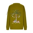 thumbnail image 4 of Cmfcve Xmas Sweatshirts for Woman Plus Size Christmas Tree Bow Comfortable Holiday Tops Solid Color Drop Shoulder Pullover Cute Apparel, 4 of 5