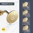 thumbnail image 7 of Wowow Single Handle 5-Spray Tub and Shower Faucet 1.8 GPM with High Pressure Showerhead in Gold (Valve Included), 7 of 7