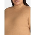 thumbnail image 4 of Terra & Sky Women's Plus Size Funnel Neck Sweater, Midweight, Sizes 0X-5X, 4 of 5