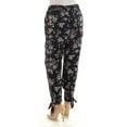 thumbnail image 4 of MAISON JULES Womens Navy Floral Pocketed Tie Pants L, 4 of 4