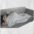 thumbnail image 6 of Geometry Soft Flannel Fleece Throw Blanket, Repeating Simplistic Creative Pattern with Overlap Monochrome Rhombus Shapes, Cozy Plush for Indoor and Outdoor Use, 50" x 60", Seafoam White, by Ambesonne, 6 of 6