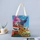 thumbnail image 2 of Super Wings Bolso de tela con estampado de lienzo para mujer, bolsa de compras reutilizable y estética, con cremallera interior, regalo para mujer, 35 × 40 cm., 2 of 6