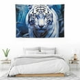 thumbnail image 4 of HOMICOZI  White Tiger Walking Tapestry Wall Hanging Tapestries Hanging Art Decor for Living Room Bedroom, 4 of 7