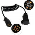 thumbnail image 1 of 7-7 Pin Trailer Extension Cord 2M Wiring Caravan Socket Spiral Extension Cord, 1 of 5