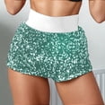thumbnail image 2 of Sequin Shorts for Women 2026 Summer High Waist Glitter Straight Leg Sparkle Shorts Clubwear Dancewear, 2 of 5