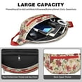 thumbnail image 4 of Fanny Pack Multicolor Christmas Floral Pattern Waist Pack Bag,Running Cross Bag,Waterproof Large Fanny Packs for Women Men for Travel Running Hiking Cycling, 4 of 6