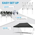 thumbnail image 2 of 10x20 Pop Up Canopy Tent, Ez Pop Up Outdoor Canopy Instant Shade, Adjustable Waterproof Commercial Tent with Roller Bag, 8 Stakes, 6 Sand Bags Black, 2 of 6