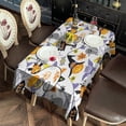 thumbnail image 5 of Halloween Sweets and Witchy Elements Rectangle Tablecloth 60"x102",Waterproof Polyester Rectangle Table Cloth, Wipeable Spillproof Polyester Tablecloth for Dining, Camping, Indoor and Outdoor, 5 of 6