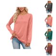 thumbnail image 1 of Long Sleeve Shirts Women 2026 Spring Fashion Crewneck Raglan Sleeve Relaxed Fit Casual Basic T Shirts, 1 of 5