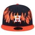 thumbnail image 2 of Men's New Era Navy/Orange Houston Astros Retro Pattern 59FIFTY Fitted Hat, 2 of 6