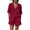 *2-Wine, variant on VBVC Women's Tie Knot 2 Piece Set,V-Neck Top and Cuffed Shorts For Women, Ladies' Breathable Summer Loungewear With Pockets,Black,S-3XL