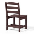 thumbnail image 5 of WestinTrends Ashore Outdoor HDPE Patio Classic Armless Dining Side Chair, Dark Brown, 5 of 9