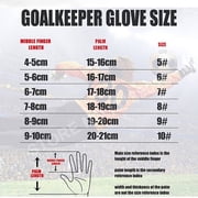 BESTSKY Youth Goalkeeper Gloves,Enhanced Grip with Thick Latex Youth Keeper Gloves,Breathable Sweat-Wicking Design Increased Stability with Textured Grip Youth Soccer Gloves,5