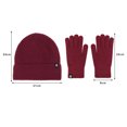 thumbnail image 3 of YAOBAMM Versatile Hat Gloves Beanie Hat Touch Screen Set Solid Color Soft Thick Wear Resistant Men Winter Warm Knitted Hat, 3 of 7