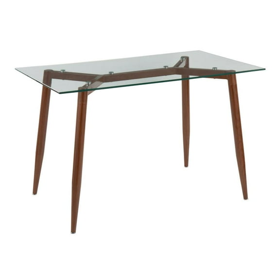 Lumisource Clara Contemporary Table With Walnut Metal Finish OFD-CLARA WLCL