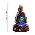 thumbnail image 3 of Clearance Halloween Crystal Ball Decoration, Resin Horror Ball with Ghost Skull Patterns, Spooky Tabletop Decor for Porch Yard Window Party Haunted House, 3 of 5