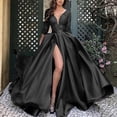 thumbnail image 2 of Vestidos para mujer fiesta boda invitado elegante Primavera Verano encaje lentejuelas Swing Sexy flaco esmoquin vestido largo de noche delgado, 2 of 4