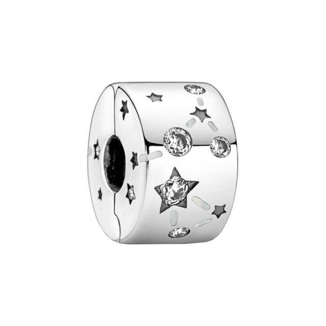 Abalorios de Clip espaciador de Disney, cadena de seguridad, abalorios de corazón de Margarita pavé de Plata de Ley 925 aptos para pulsera Pandora, joyería DIY, regalo de lujo Dengxun unisex