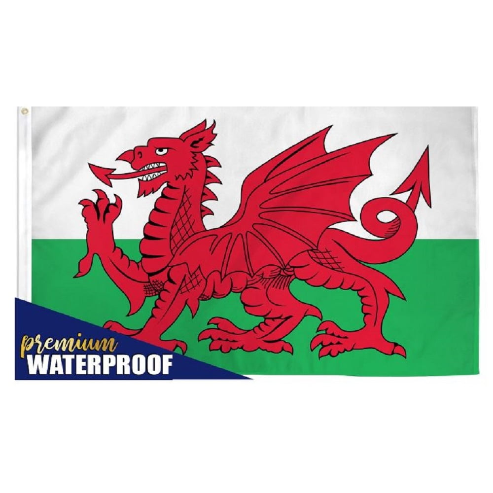 3x5 Wales Waterproof Flag Welsh Dragon Banner Cymru Pennant UK United