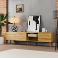 thumbnail image 2 of Nmkwnr Mid Century Modern TV Cabinet for TVs up to 70 Inch, TV Stand with Storage Shelf, Entertainment Center TV Media Console for Living Room Bedroom, 2 of 8