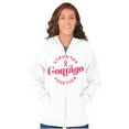 thumbnail image 3 of Breast Cancer Stronger & Courage Zip Hoodie Sweatshirt Women Brisco Brands S, 3 of 6