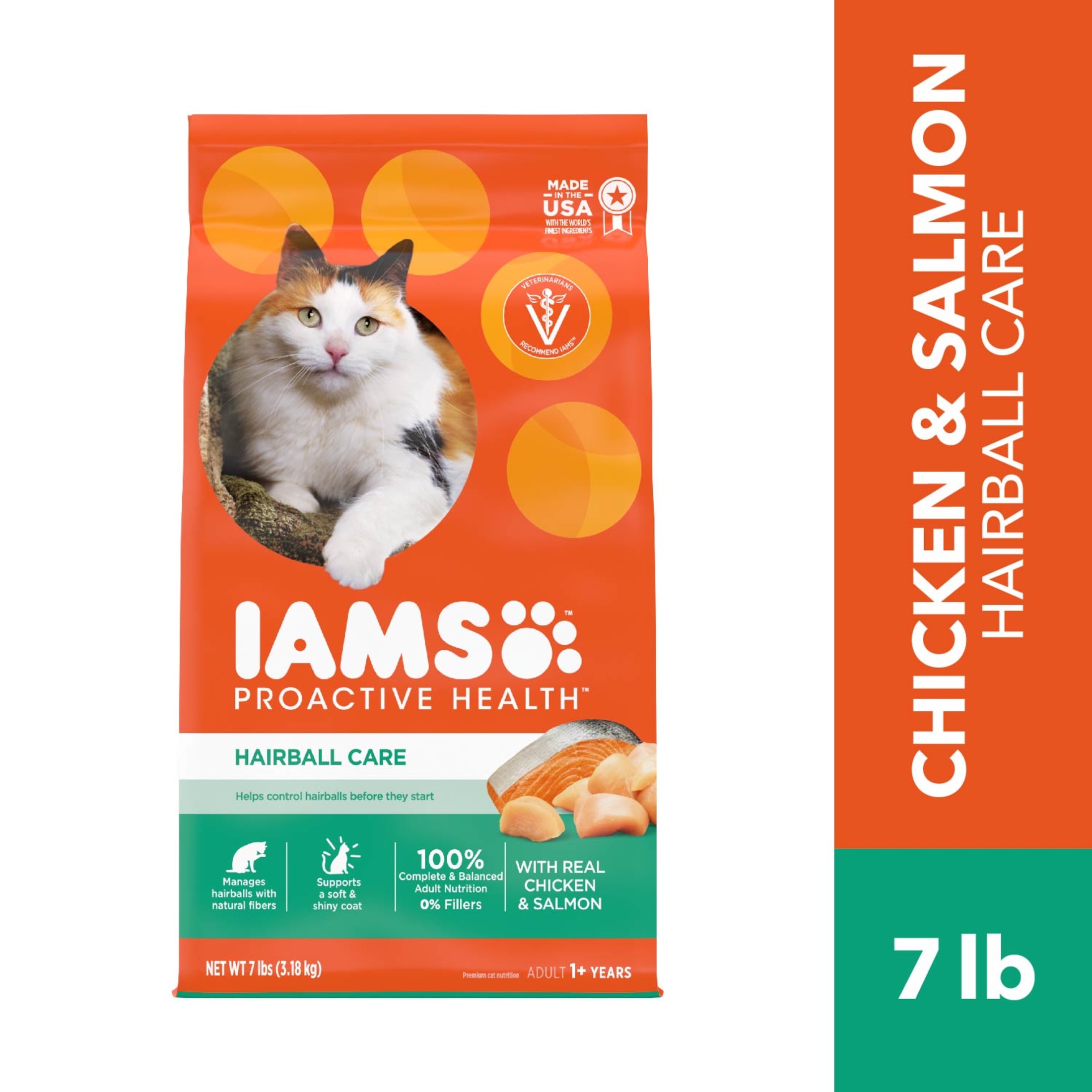 Iams Proactive Health Chicken Salmon Hairball Care Dry Cat Food photo 4